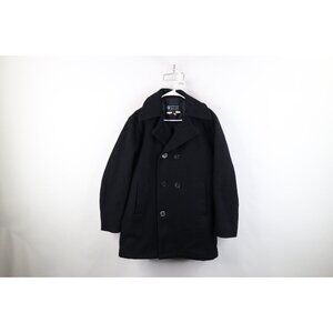 Vtg 90s Spiewak Golden Fleece Mens 38 Distressed Quilted Wool Peacoat Jacket USA